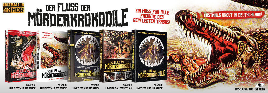 DER FLUSS DER MÖRDERKROKODILE | FULL-SET 5 MEDIABOOKS - UNCUT