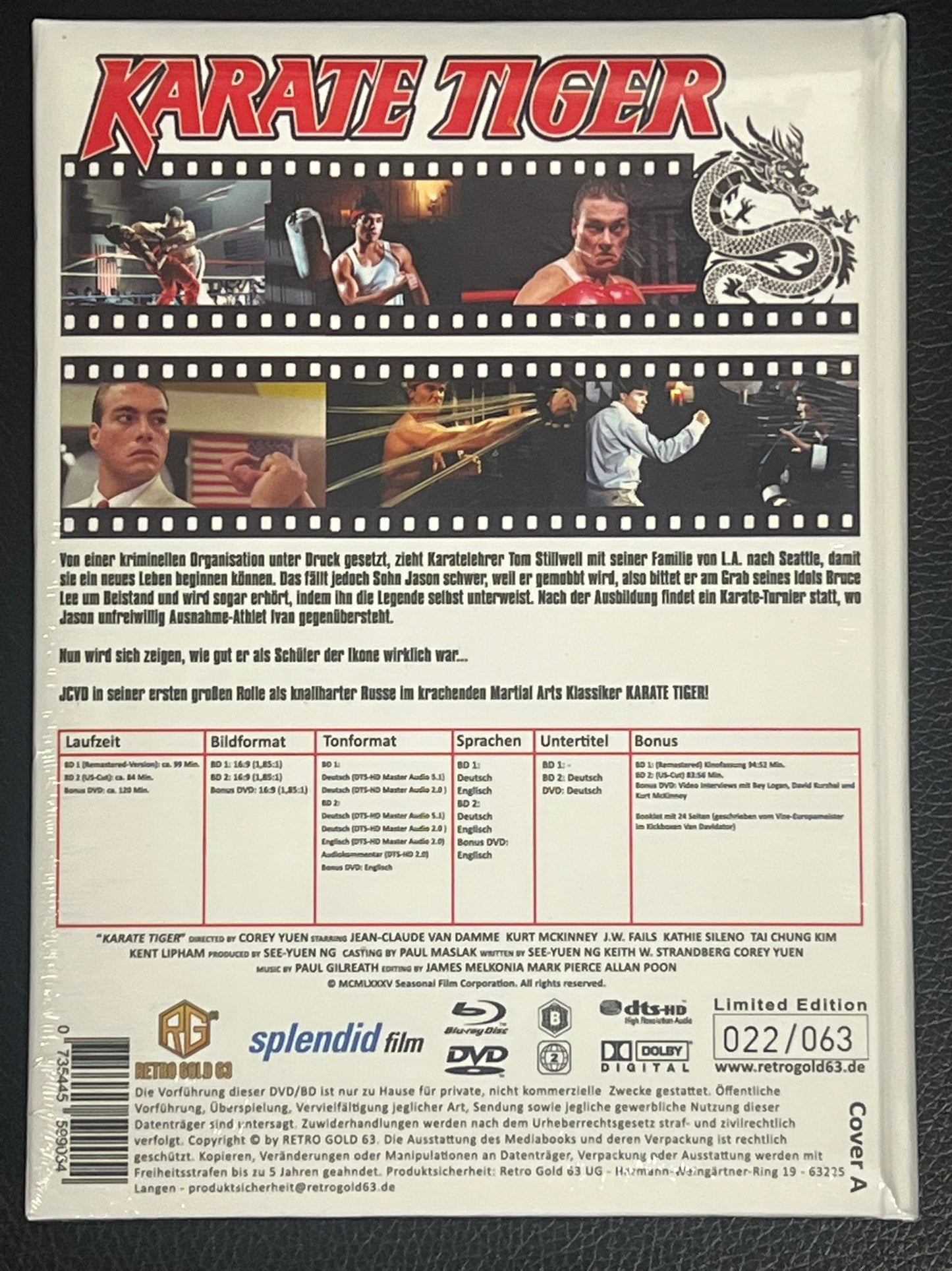 Karate Tiger | Mediabook Wattiert - Cover A Nr. 22 v. 63