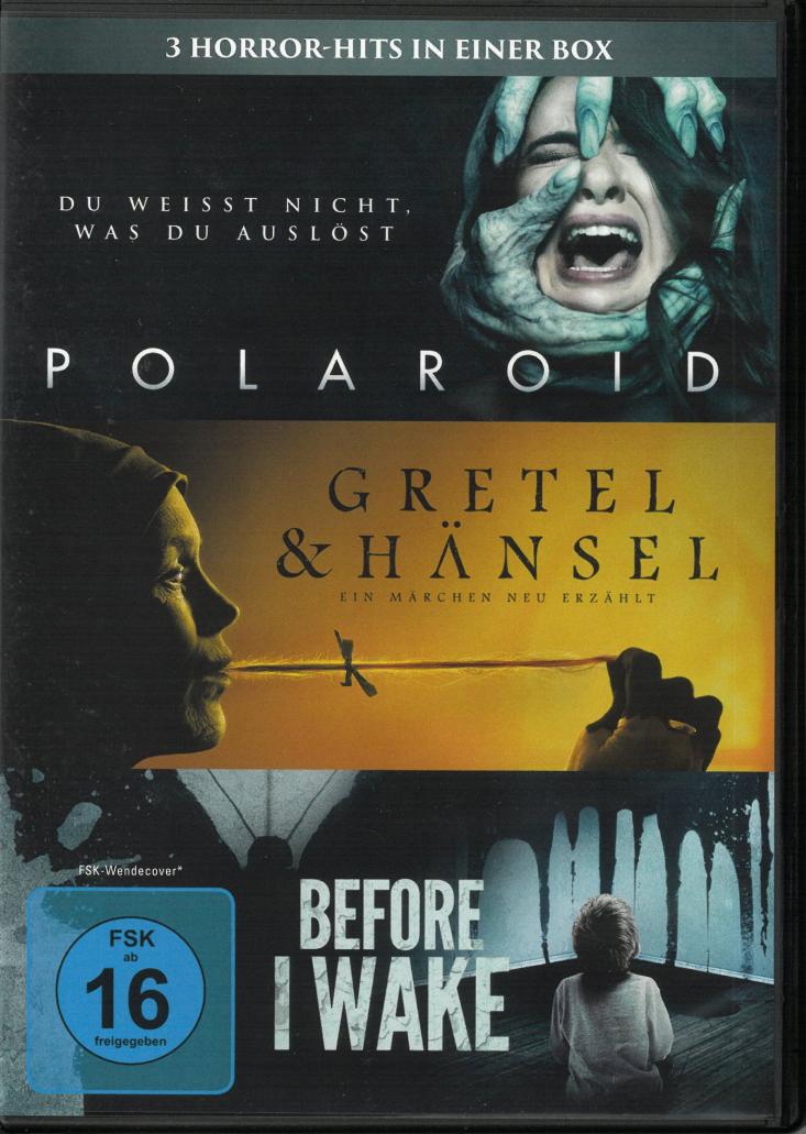 3 Horror - Hits in einer DVD Box [ Polaroid & Gretel & Hänsel & Before I Wake] - fanpush - media
