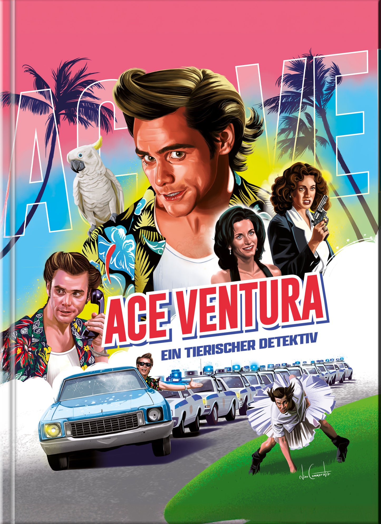 ACE VENTURA - EIN TIERISCHER DETEKTIV (Blu-Ray) (2Discs) - Cover C - Mediabook - Limited Edition - 3 Filmfassungen