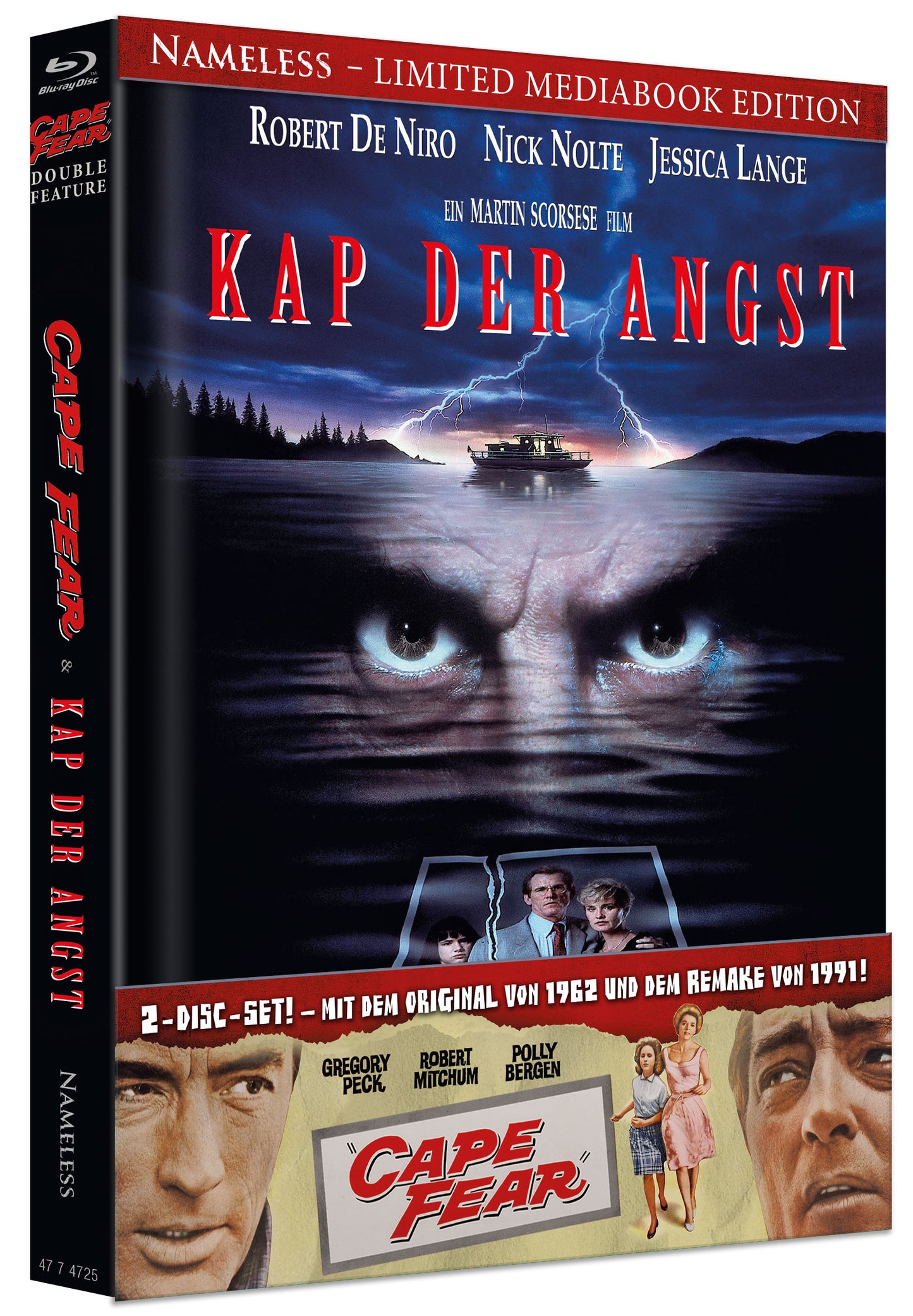 Mediabook KAP DER ANGST - CAP FEAR - DOUBLE FEATURE 2 FILME/Original und Remake Cover A - USA 1991/1962
