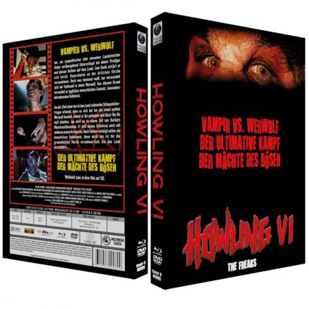 BR+DVD Howling 6 - The Freaks - 2-Disc Mediabook (Cover B) - limitiert auf 222 Stk. HD-Weltpremiere