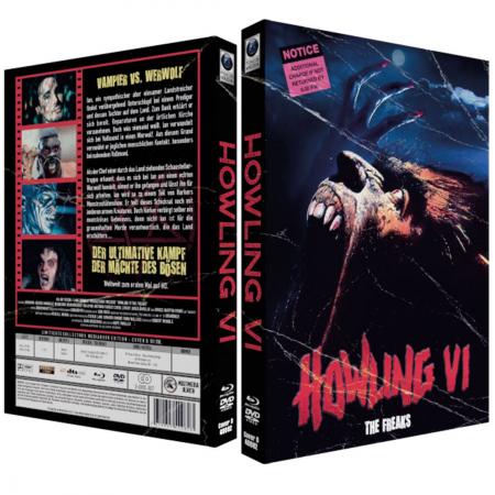 BR+DVD Howling 6 - The Freaks - 2-Disc Mediabook (Cover D) - limitiert auf 111 Stk. HD-Weltpremiere